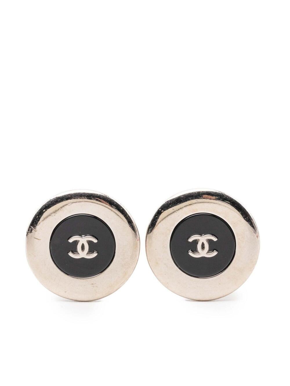 Chanel Cc Logo Round Clip-On Earrings #256794C65B